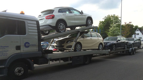 Mercedes Benz transportieren